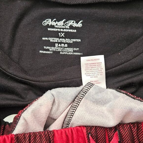 North Pole Joy and Peace PJ Set Size 1X - Picture 10 of 16